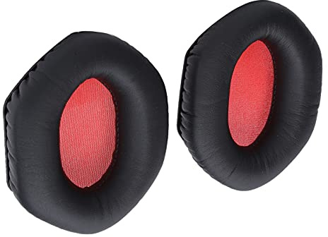 Stylebest Coussinets d'oreille Confortables pour Casque DJ M-100, éponge en Mousse Durable et Cuir protéiné, Améliorent la qualité de la Musique, Couleur Classique Noir et Rouge, Lot de 2