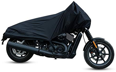 X AUTOHAUX M Black Motorcycle Half Cover Waterproof Rain Dust UV Protector