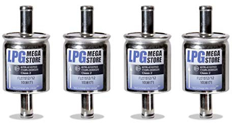 4 x filtros de gas de 12 mm para coches, LPG, GPL