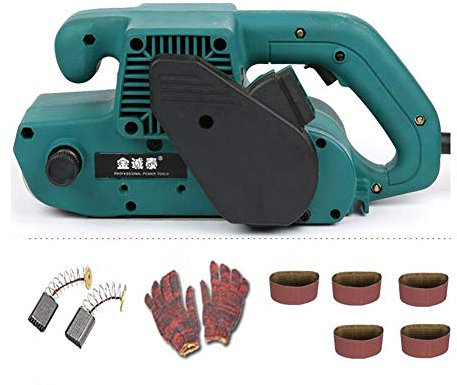 Toplionace Lijadora de Banda de Grado Industrial 220V Lijadora Pequeña Portátil Lijadora de Superficie para Trabajar la Madera 3 Pulgadas