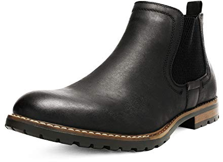 Bruno Marc Bottes Hommes Classique Chelsea Boots pour Hommes Confortable Bottine Homme Durable,Size 42,Noir,Philly-2