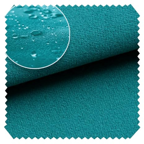novely® TRITON - Microfaser Velours in Wildleder-Optik - Wasserabweisender Möbelstoff - Pflegeleichte Meterware 1lfm Farbe: 29 Petrol