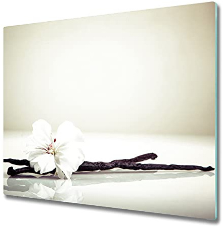 Tulup Tabla de Cortar 60x52cm Protección de Inducción Cubrir Vidrio Templado Cocina Placa Protector - Baccello di vaniglia
