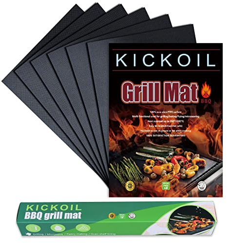 Grill Mats for Outdoor Grill Set of 6 BBQ Grill Mat Non-Stick Reusable Heavy Duty Grilling Mats Teflon Grill Sheets Grill Tools BBQ Accessories for Charcoal Grill Gas Electric Smokers Barbecue Camping