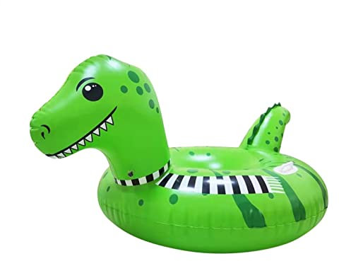 zhandouji Dinosaurier Aufblasbare Snow Tube Schlitten für Kinder Erwachsene,Aufblasbare Schlitten Verdicken Schneereifen Rodelreifen Frostschutz PVC Rutschreifen Schlauchschlitten