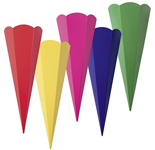 folia Schultüten Rohlinge 5 STÜCK (rot)