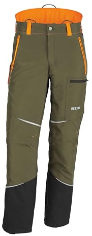 KOX Schnittschutzhose Mistral 3.0 Grün/Orange Größe 64 | Typ A