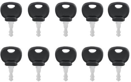 10 Pcs Ignition Device Dump Truck Spare Key for JCB CAT Komatsu 14603 14607 Plant Excavator Dumper Tractor Dozer Roller