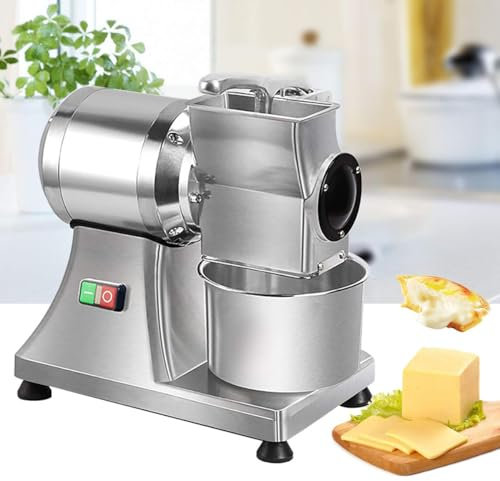 Molinillo Molinillo de Queso 0.75HP/550W Rendimiento 88lb/Hora Cortadora de Queso Rallador de Queso Comercial eléctrico Acero Inoxidable para Queso Mantequilla Queso Pan Salvado