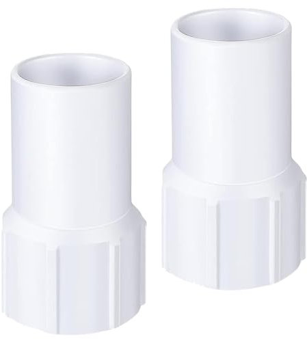 Qloby 1-1/2 Pool Hose Cuff, ABS Plastic, Swimming Pool Vacuum Hose Cuff, 4 Pack White, Connects Vacuum Head to Skimmer Inlet