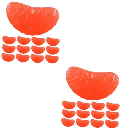 SAFIGLE 64stücke Mini Orange Slices Charms Dekorative Für Bastelprojekte Handyhüllen Haarschmuck Und Mehr