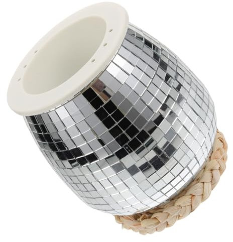 INOOMP Disco Ball Planter Hanging Flower Pot Modern Decorative Plant Holder Indoor Outdoor Balcony Decor Shiny Mirror Ball for Succulents