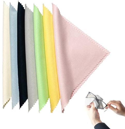 7 Stück Mikrofaser Reinigungstuch, Brillenputztücher, Displaytuch, Reinigungstücher, Tücher Für Brillen, Optikerqualität, für Kamera, Objektiv, Brillen Handys Tabletten Bildschirme(15x18cm)