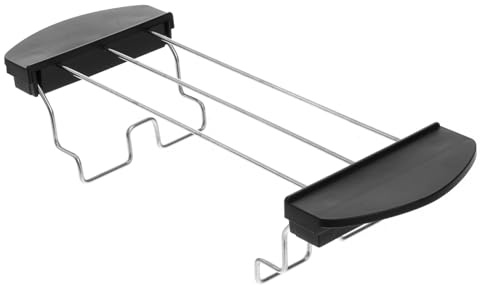 Toasterhalter aus Edelstahl und Kunststoff, Schwarz, Spülmaschinenfest | Küchen Toastständer für Einen Toaster, Glatte Oberfläche, Rostbeständig, Sicher und Zuverlässig, Leicht zu Reinigen