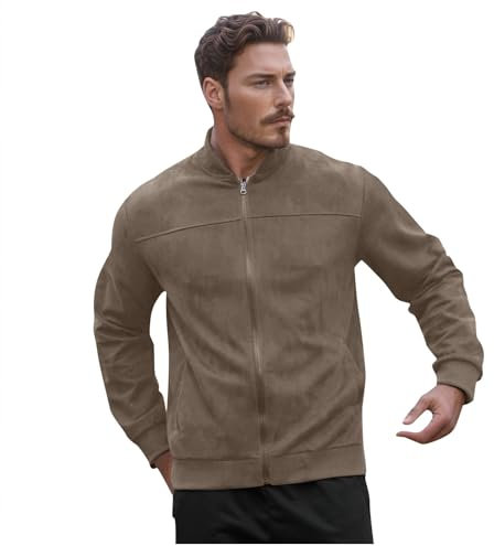 SRZYMJ Lederjacke Herren Khaki Lederjacke Herren Braun Mit Kapuze Regenmantel Herren Wasserdicht Xxl Trenchcoats Für Herren Trench Coat Men Jacke Herren Übergangsjacke 3XL Regen Jacke