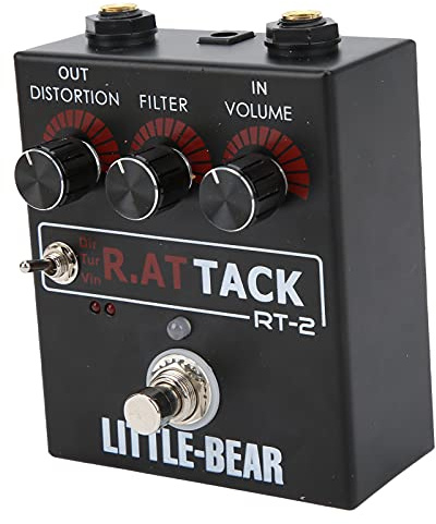 RAT Distortion-Effektpedal für E-Gitarre – 3 Tonmodi – LM308N-Chip – Tragbares Gitarreneffektmodul
