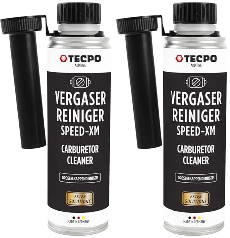 TECPO 2x Vergaserreiniger, 300ml Ester Speed-XM Additiv Drosselkappen Reiniger für PKW Benzinmotoren (2er-Pack)