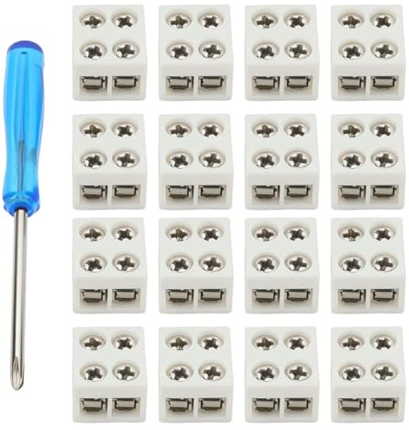 VGOL 30 Conectores de Luces LED de 2 Pines Y 8 Mm 11,6 X 10 X 8 Mm para Cinta de Luz LED de Un Solo Color de 5-24 V Destornillador Incluido Conectores de 2 Pines Sin Soldadura