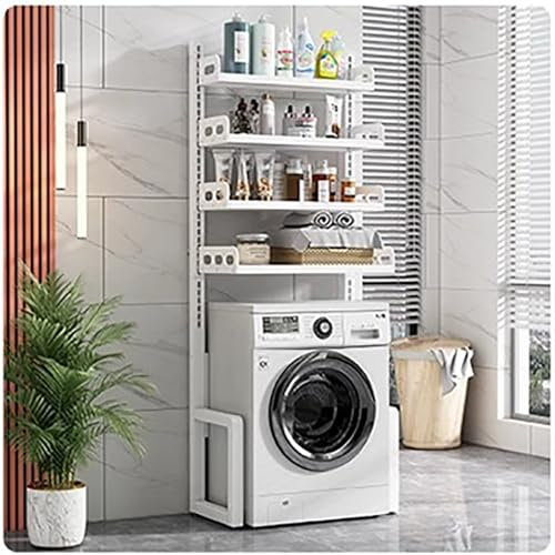 Soporte de Frigorífico El Gabinete de Microondas de Esquina Tiene Capacidad para 40 Libras, Mini Refrigerador Ajustable para El Dormitorio de La Oficina, Carrito para Refrigerador(White,70x38x182cm(27