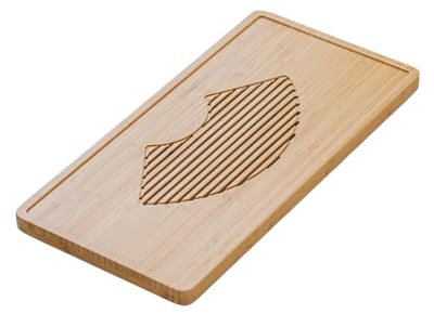 UPJAKS Bandeja de té de bambú chino Gongfu con almacenamiento de agua, diseño hueco en forma de abanico, bandeja de té, caja de mesa de 550 ml, drenaje estilo cajón, juego de té Kungfu, bandeja de