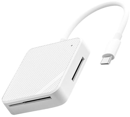 Comphic Adaptador de Lector de Tarjetas de Memoria 4 en 1 Tipo C USB-C Smart Media OTG M2 SD SM XD Lector de Tarjetas para Accesorios Android