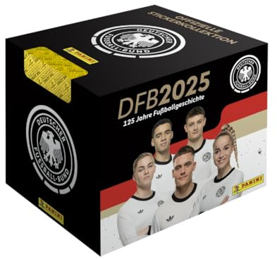 Panini DFB 2025-125 Jahre Fußballgeschichte Stickerkollektion (Box mit 36 Tüten)