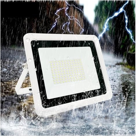 Projecteur Projecteur LED projecteurs 10W 20W 30W 50W 100W projecteur LED extérieur IP68 étanche projecteur jardin carré réverbère Connexion plus stable(Warm white,1_20W)