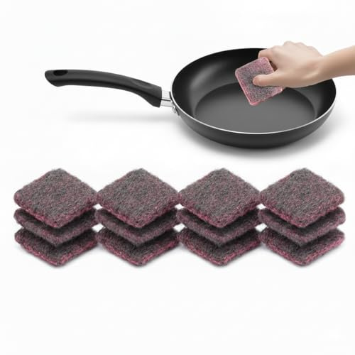 12 Pack Steel Wool Scourer Pads Soap Filled Heavy Duty Rust Remover Cleaner