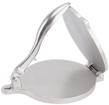 Wakects Taco Press, Aluminum Alloy Manual Tortilla Press Roti Maker Chapati Maker Machine Kitchen Supplies for Pizza Patty Hand Pie Making (16cm Silver)