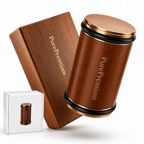 PurePremium Rolling Knife Sharpener Kit - Magnetic Knife Sharpener with 400 1000 6000 Grit Diamond & Ceramic Discs, Leather Strop, Walnut Wood, 15° & 20° Angles, N52 Magnets