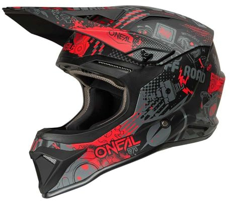Oneal 1SRS Vibrant Motocross Enduro MTB Helm schwarz/rot 2026