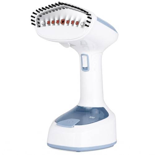 Cozary Plancha Vertical Vapor 1500W Plegable, Plancha Vapor Viaje Portatil con Depósito 150ML, Vaporizador de Ropa, Calentamiento Rápido 25s