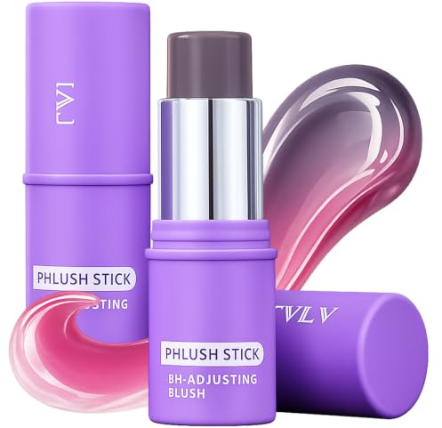 pH Adjusting Colour Changing Blush Stick, Multi Use Makeup for Face