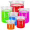 BUZIFU 6 Pack Measuring Jugs 25ml 50ml 100 ml 150ml 300ml 500ml Heat Resistant Measuring Cups Labs Graduated Beakers Food-Safe Plastic Jug Beakers Mixing Cups Liquid Baking Cooking Measure Tool