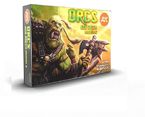 AK Interactive AK11600 Orcs et Modèles Verts 6x17ml