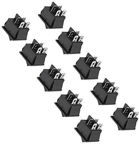 10 pièces Walfront AC 16A 250 V/20A 125 V interrupteur à 2 positions interrupteur à bascule marche/arrêt 4 broches KCD4 4 broches interrupteur à bascule 2 positions résistance à la chaleur accessoires