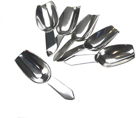 6PC Spice Spoons Mini Masala Dabba Indian Spice Tin Spoons Scoops Stainless Steel Mini Salt Sugar Loose Leaf Tea Coffee Seasoning Herbs Spoons Short Handle Mini Candy Scoops