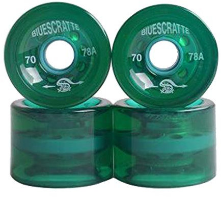 Perfeclan 4pcs/Pack 70mm Longboard Ersatz Skateboard 78A Härte Cruising Wheel ABEC 9 Lager Außenhülle, Grün