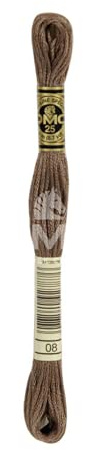 DMC 117MC-0008 sticktwist, bomull, 0008 brun, 8 m