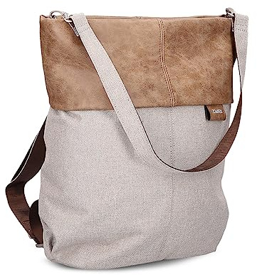 Zwei Damen Rucksack-Tasche Olli OR12 (7 Liter) Handtasche & Rucksack 2-in-1 wasserabweisende Schultertasche mit gepolstertem Laptopfach (bis 13), Damentasche & Cityrucksack in Einem (creme)