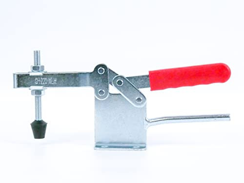 INGDAUM® 4 Stück GH-220WLH Waagerechtspanner Einstellbare Kniehebelspanner Schnellspanner Knebelklemme für Vorrichtungsbau, Montage, Maschinenbau, Holztechnik (4, GH-220WLH (400 kg))