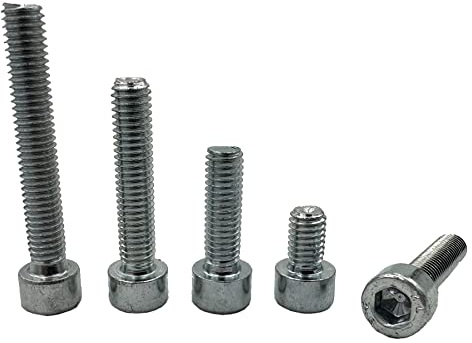 BRESKO Zylinderschrauben (M6x40 mm, 50 Stück) M6 Vollgewinde Innensechskant Zylinderkopf verzinkt DIN 912 Innensechskantschraube