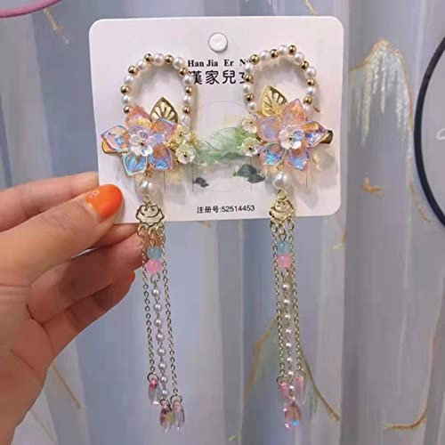 Haarnadel im antiken Stil mit Quaste, lange Kette, Perlen, baumelnder chinesischer Hanfu-Kopfschmuck
