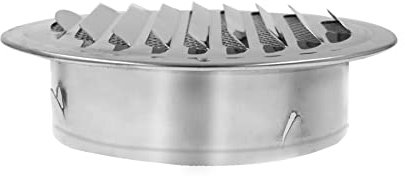 8''Round Soffit Air Vent TTZEZE 304 Stainless Steel Louver Grille Cover Circular Wall Air Ventilation with Built-in Mesh for Home Office Kitchen Wall Ceiling 2 Pack