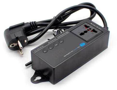 Toplionace 100-240V Aquarium Heizung mit wasserdichtem Sensor, Auslass Thermostat AC Digital Temperaturregler Aquarium Thermostat, AC-112