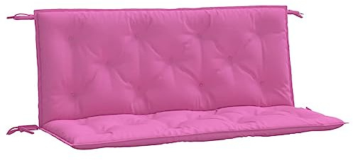 vidaXL Bänkdynor 2 st rosa 120x50x7 cm tyg, bänkdyna, dyna till trädgårdsbänk, utomhusdyna, bänkdynor, dynor till trädgårdsbänk, utomhusdynor