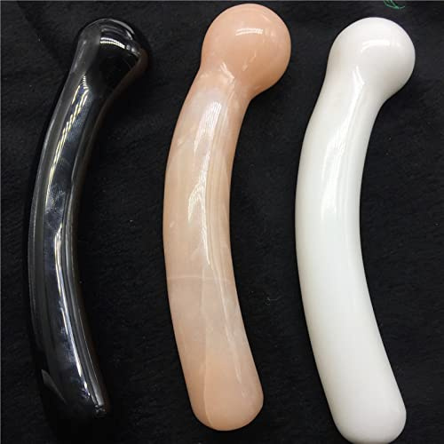 Baguette De Bâton De Massage En Cristal Naturel De 18 Cm De Pierres Précieuses, Baguette De Déesse De Baguette De Yoni Guérison Pour Les Femmes 3PCS