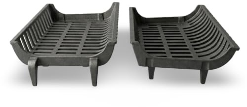 LUNA WAY CAST IRON - Portalegna in ghisa per camino | Design moderno e resistente | Migliora il tiraggio | Impedisce fuoriuscita della legna accesa, brucialegna 68 x 39 x 17 cm 100% Ghisa
