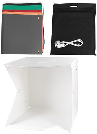 Veemoon Adjustable Brightness Mini Fotostudio Mit -hintergründen Tragbare Faltbare Fotografiebeleuchtung Für Schmuck Accessoires Gadgets Und Kleine