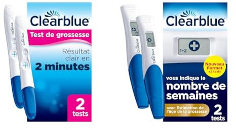 Test De Grossesse Clearblue Pratique Et Rapide, Fiable à Plus De 99%, 4 Tests